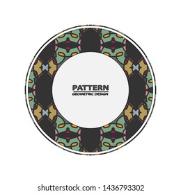  Vector pattern. Abstract geometric frame. Circles abstract background.