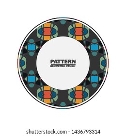  Vector pattern. Abstract geometric frame. Circles abstract background.