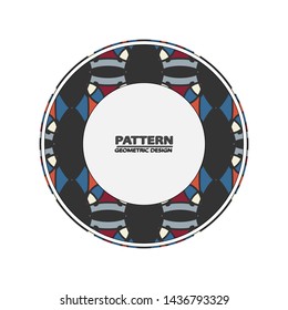  Vector pattern. Abstract geometric frame. Circles abstract background.