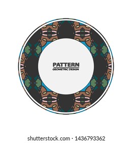  Vector pattern. Abstract geometric frame. Circles abstract background.