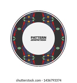  Vector pattern. Abstract geometric frame. Circles abstract background.