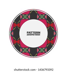  Vector pattern. Abstract geometric frame. Circles abstract background.