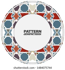 Vector pattern. Abstract geometric frame. Circles abstract background.