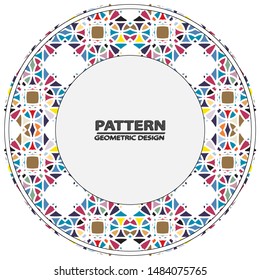 Vector pattern. Abstract geometric frame. Circles abstract background.