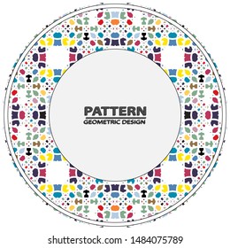 Vector pattern. Abstract geometric frame. Circles abstract background.