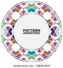Vector pattern. Abstract geometric frame. Circles abstract background.