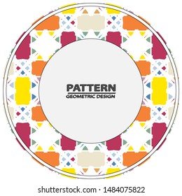 Vector pattern. Abstract geometric frame. Circles abstract background.