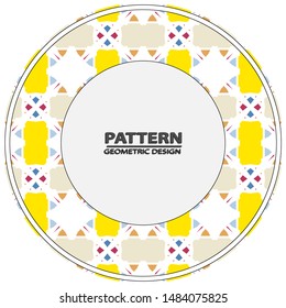 Vector pattern. Abstract geometric frame. Circles abstract background.