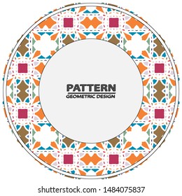 Vector pattern. Abstract geometric frame. Circles abstract background.