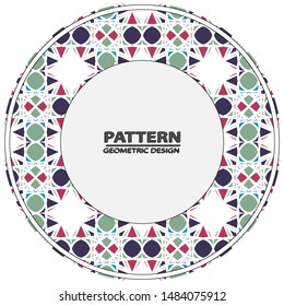 Vector pattern. Abstract geometric frame. Circles abstract background.