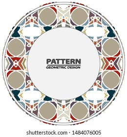 Vector pattern. Abstract geometric frame. Circles abstract background.