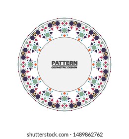 Vector pattern. Abstract geometric frame. Circles abstract background.