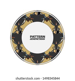 Vector pattern. Abstract geometric frame. Circles abstract background.