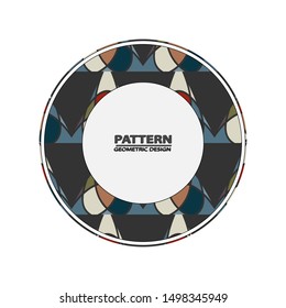 Vector pattern. Abstract geometric frame. Circles abstract background.