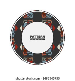 Vector pattern. Abstract geometric frame. Circles abstract background.