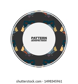 Vector pattern. Abstract geometric frame. Circles abstract background.