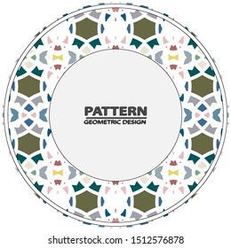 Vector pattern. Abstract geometric frame. Circles abstract background.