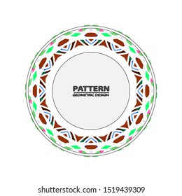 Vector pattern. Abstract geometric frame. Circles abstract background.