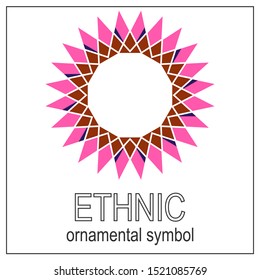 Vector pattern. Abstract geometric frame. Circles abstract background.