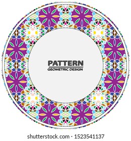 Vector pattern. Abstract geometric frame. Circles abstract background.
