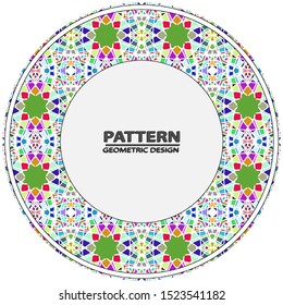 Vector pattern. Abstract geometric frame. Circles abstract background.

