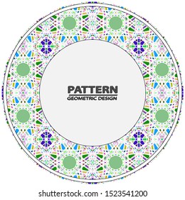 Vector pattern. Abstract geometric frame. Circles abstract background.
