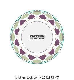 Vector pattern. Abstract geometric frame. Circles abstract background.