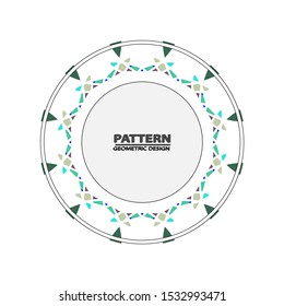 Vector pattern. Abstract geometric frame. Circles abstract background.