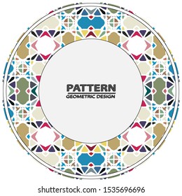 Vector pattern. Abstract geometric frame. Circles abstract background.
