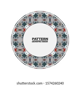Vector pattern. Abstract geometric frame. Circles abstract background.