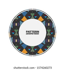 Vector pattern. Abstract geometric frame. Circles abstract background.