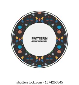 Vector pattern. Abstract geometric frame. Circles abstract background.