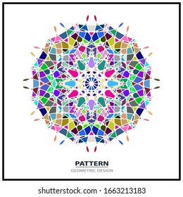 Vector pattern. Abstract geometric frame. Circles abstract background.