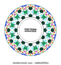 Vector pattern. Abstract geometric frame. Circles abstract background.