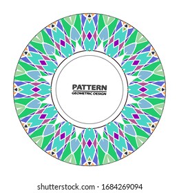 Vector pattern. Abstract geometric frame. Circles abstract background.