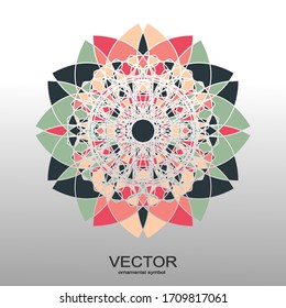 Vector pattern. Abstract geometric frame. Circles abstract background.