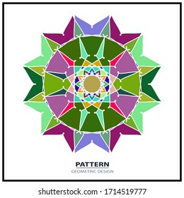 Vector pattern. Abstract geometric frame. Circles abstract background.