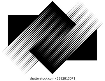 Vector pattern of abstract lines in retro style. For covers, web, social networks, blogs, postcards, advertising. Striped design element. Modern vector background.