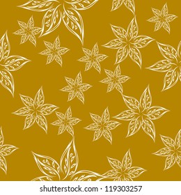 vector pattern with abstract mesh flowers