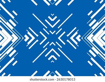 Vectorpatroon van abstracte pixels in de vorm van de letter X. De basis voor moderne reclame, covers, posters, flyers. Vector ontwerp element. Patroon in digitale stijl van blauwe kleur
