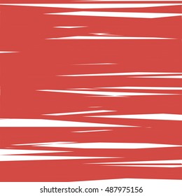 Vector pattern of abstract red stripes on a white background.