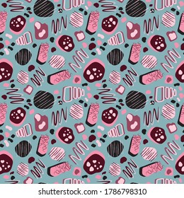 Vector pattern with abstract shapes. 