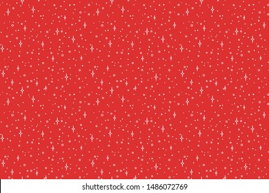Vector pattern with abstract snowflakes
