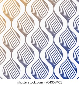 Vector pattern. Abstract stylish background with stylized linear twist curve petals on garland. graphic clean design for fabric, event, wallpaper etc. pattern is on swatches panel.