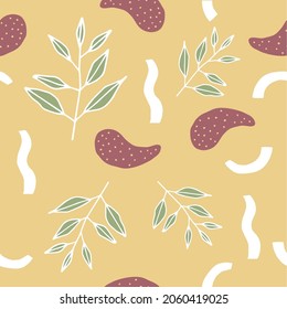 Vector pattern in aesthetic colors. Abstract image on the topic of food, cuisine and other things 