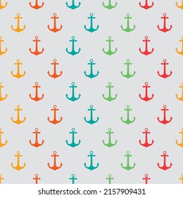 Vector pattern with anchors. Pattern can be used for wallpaper, pattern fills, web page background, surface textures.