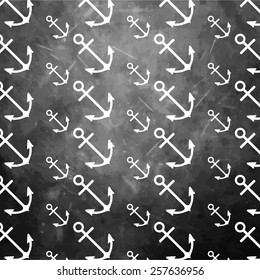 Vector pattern with anchors. For wallpaper, pattern fills, web page background, surface textures.