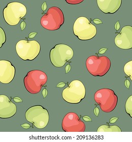 vector pattern with apples