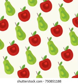 vector pattern apples and pears