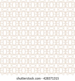 Vector pattern with art ornament. Elements for design . Ornamental lace tracery background.Beige white.
